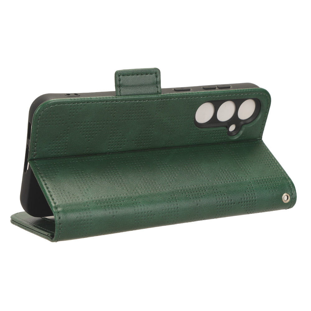 For Samsung Galaxy S23 FE Imprinted Triangle Cell Phone Cover PU Leather Stand Wallet Case For Samsung Galaxy S23 FE Imprinted Triangle Cell Phone Cover PU Leather Stand Wallet Case